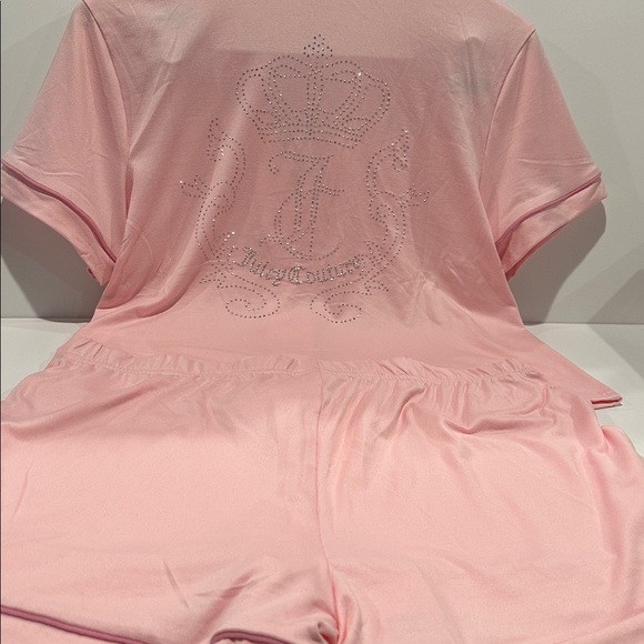 NWT Juicy Couture Short Set Sleepwear with Juicy Bling on front and back. - Picture 8 of 10
